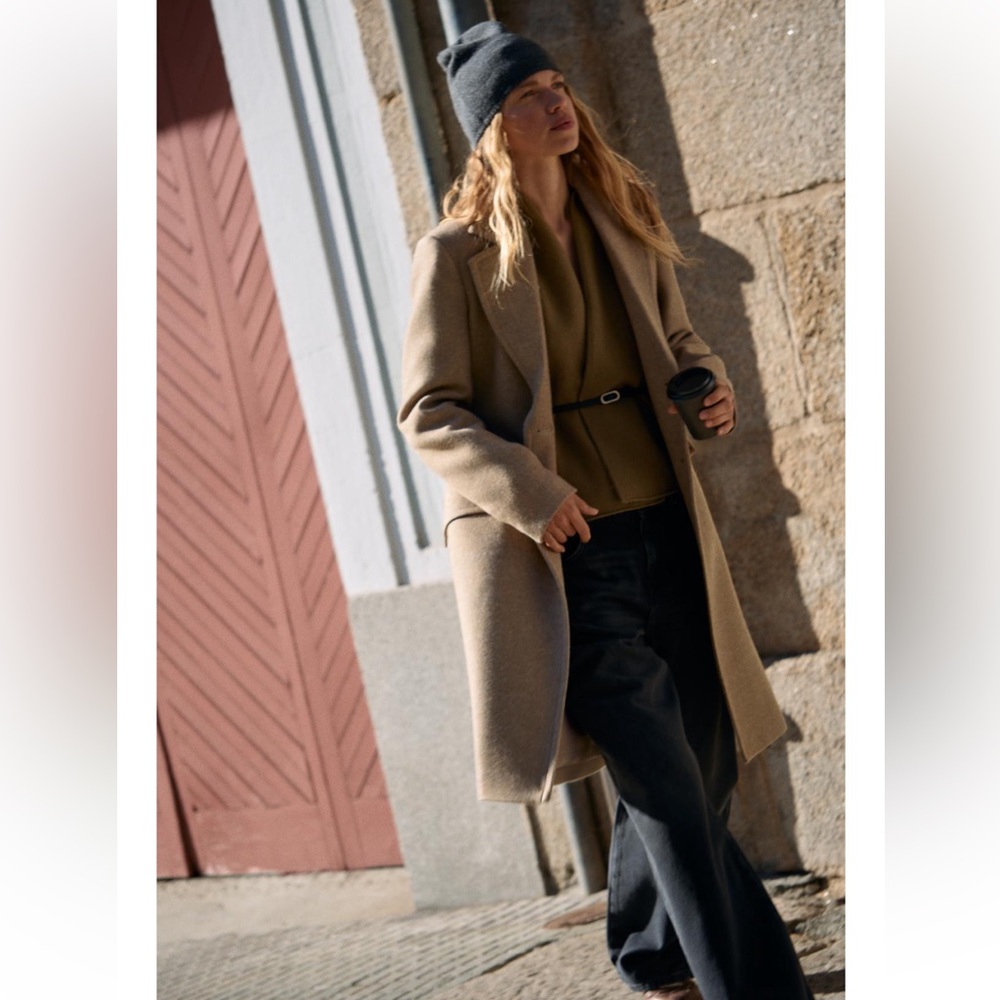 Zara soft camel coat - Picture 4 of 10